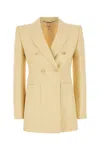 Chloé Chloe Cream Hemp Blend Blazer In Strawbeige
