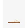 Chloé Logo-print Flip Flops In Cream