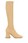 Chloé Chloe Cream Synthetic Leather Janis Boots In Yellow