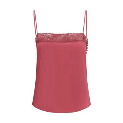 Chloé Crêpe De Chine And Lace Top In Black