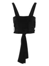 Chloé Crop Top With Ties In Black