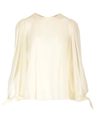Chloé Crepe De Chine Blouse In White
