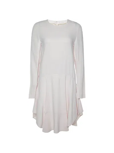 Pre-owned Chloé Crepe Long-sleeve Dress In Pink
