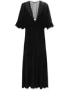 Chloé Maxikleid Mit V-ausschnitt In Black