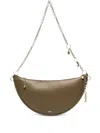 Chloé Crescent Chain Shoulder Bag In Green