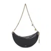 Chloé Crescent-shaped Black Lamb Leather  Shoulder Bag In Black