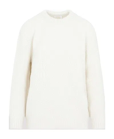 Chloé Crew-neck Cashmere Jumper In White