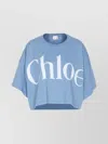 Chloé Oversize Signature Logo Crop Graphic T-shirt