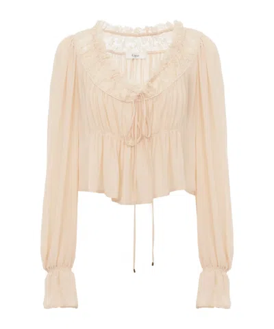 CHLOÉ CREW NECK CROPPED TOP