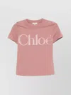 Chloé Pink Cotton Jersey Fitted T-shirt