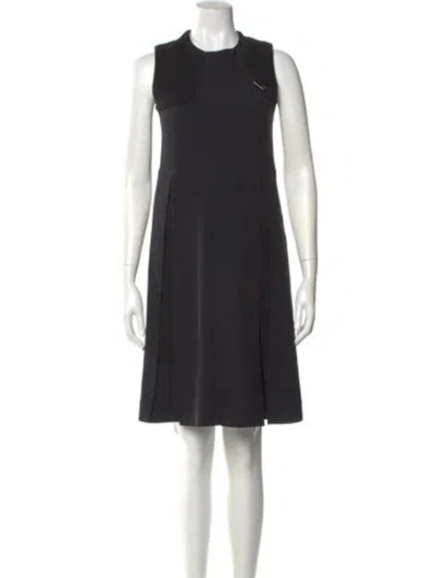 Pre-owned Chloé Crew Neck Knee-length Dress In Black