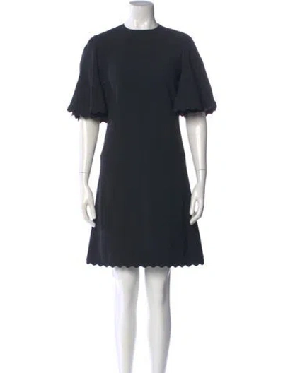 Pre-owned Chloé Crew Neck Knee-length Dress In Black