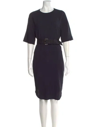 Pre-owned Chloé Crew Neck Knee-length Dress In Blue