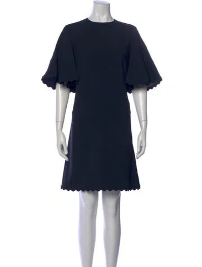 Pre-owned Chloé Crew Neck Knee-length Dress In Blue