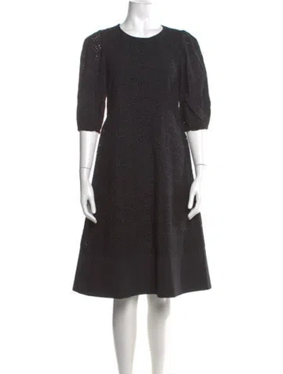 Pre-owned Chloé Crew Neck Knee-length Dress In Gray