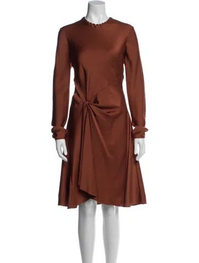 Pre-owned Chloé Crew Neck Knee-length Dress In Orange