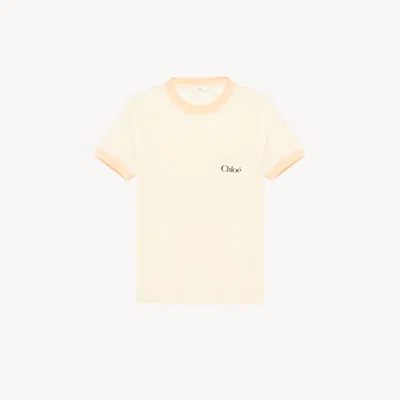 Chloé Crew-neck Logo T-shirt In Cotton Jersey