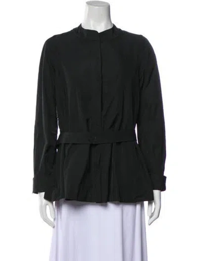 Pre-owned Chloé Crew Neck Long Sleeve Blouse In Black