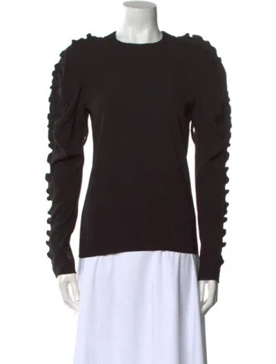 Pre-owned Chloé Crew Neck Long Sleeve Sweatshirt In Black