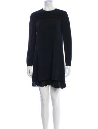 Pre-owned Chloé Crew Neck Long Sleeve Top In Black