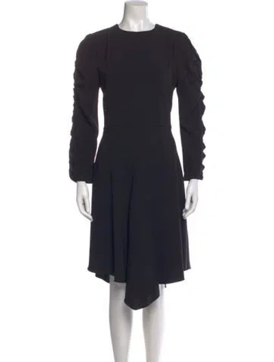 Pre-owned Chloé Crew Neck Midi Length Dress In Blue