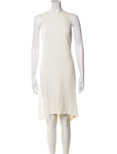 Pre-owned Chloé Crew Neck Midi Length Dress In Neutral