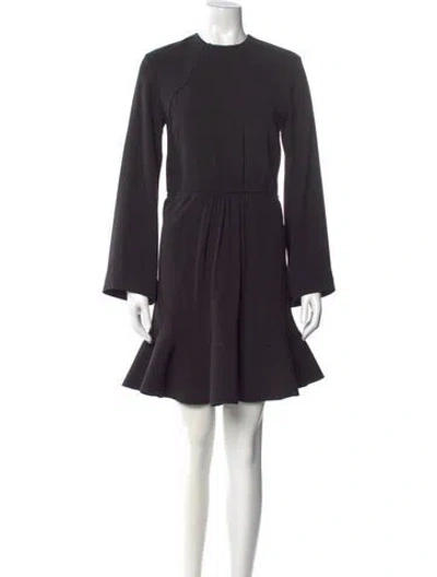 Pre-owned Chloé Crew Neck Mini Dress In Black
