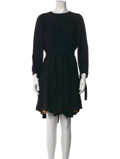 Pre-owned Chloé Crew Neck Mini Dress In Black