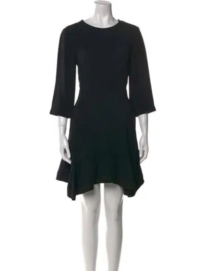 Pre-owned Chloé Crew Neck Mini Dress In Black