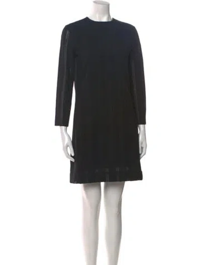 Pre-owned Chloé Crew Neck Mini Dress In Black