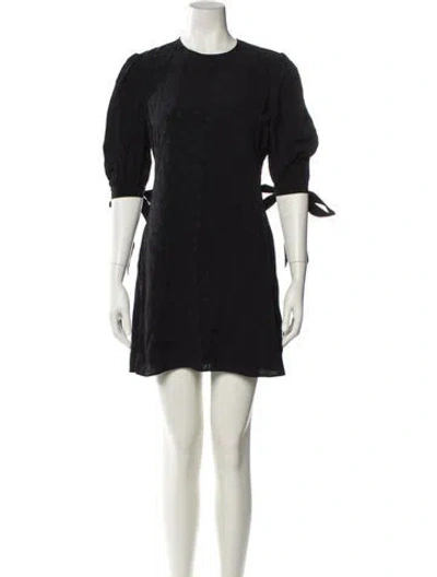 Pre-owned Chloé Crew Neck Mini Dress In Black