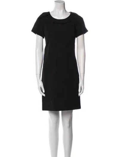 Pre-owned Chloé Crew Neck Mini Dress In Black