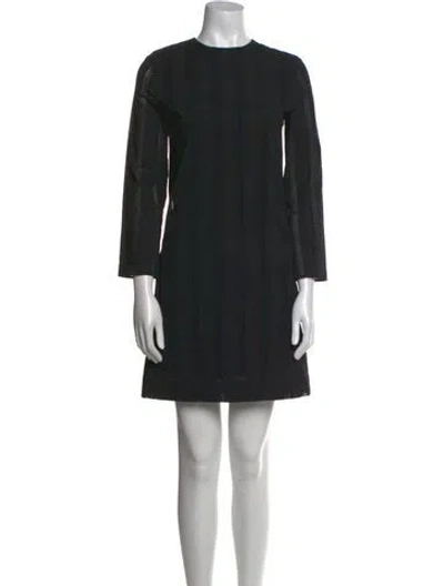 Pre-owned Chloé Crew Neck Mini Dress In Black