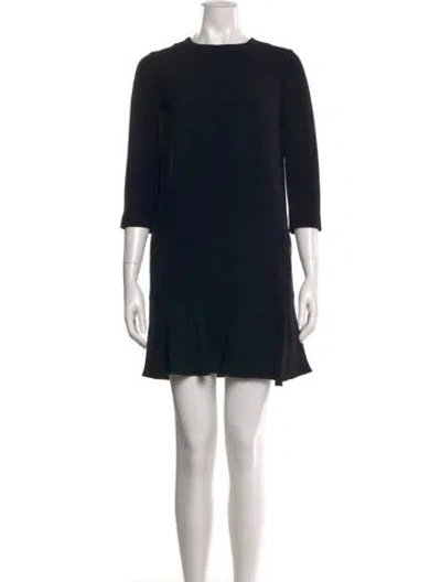 Pre-owned Chloé Crew Neck Mini Dress In Black