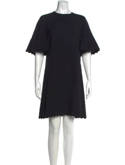 Pre-owned Chloé Crew Neck Mini Dress In Black