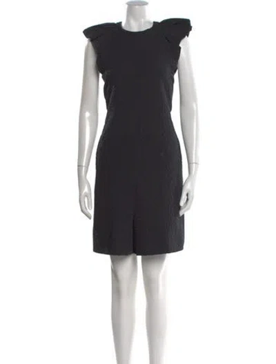 Pre-owned Chloé Crew Neck Mini Dress In Black