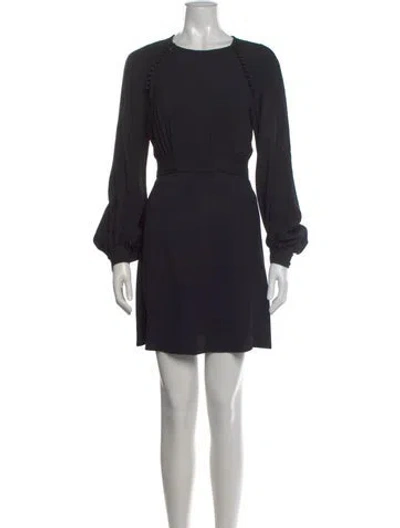 Pre-owned Chloé Crew Neck Mini Dress In Black