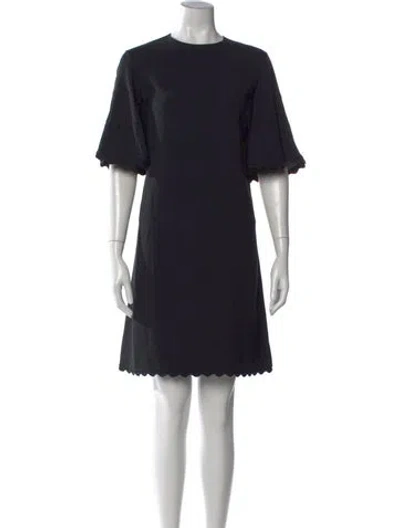 Pre-owned Chloé Crew Neck Mini Dress In Black