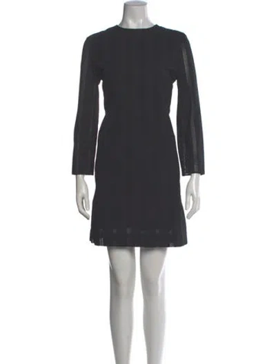 Pre-owned Chloé Crew Neck Mini Dress In Black
