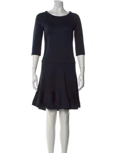 Pre-owned Chloé Crew Neck Mini Dress In Black