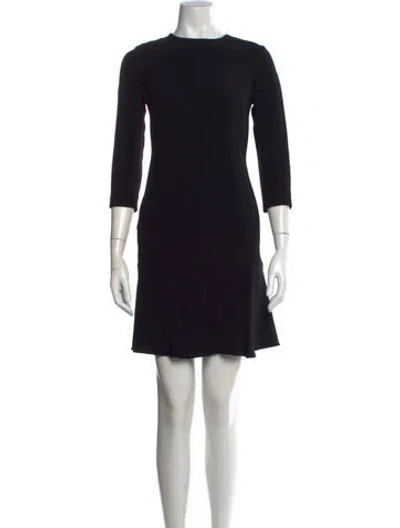Pre-owned Chloé Crew Neck Mini Dress In Black