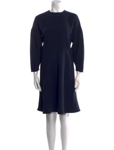 Pre-owned Chloé Crew Neck Mini Dress In Blue