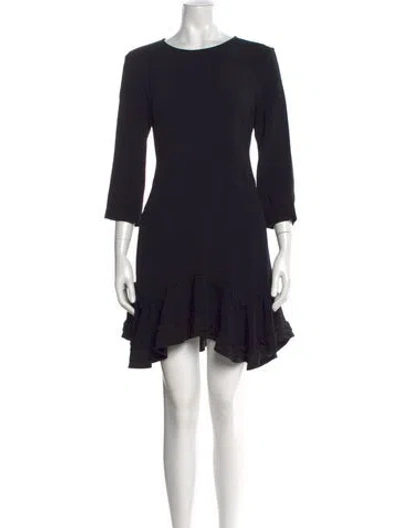 Pre-owned Chloé Crew Neck Mini Dress In Blue