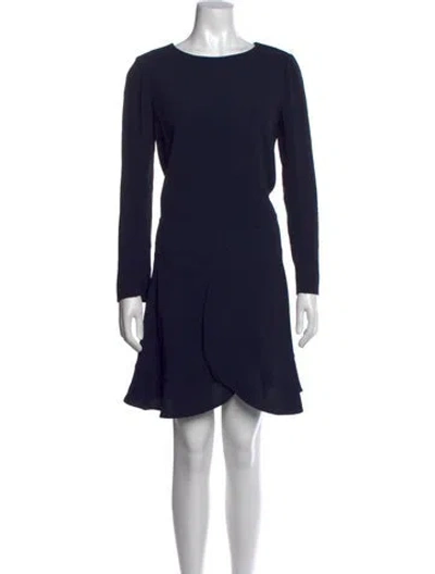 Pre-owned Chloé Crew Neck Mini Dress In Blue
