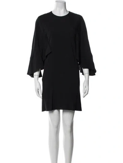 Pre-owned Chloé Crew Neck Mini Dress In Blue