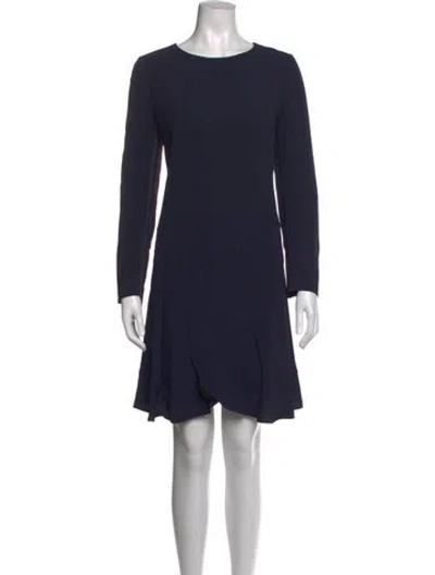 Pre-owned Chloé Crew Neck Mini Dress In Blue