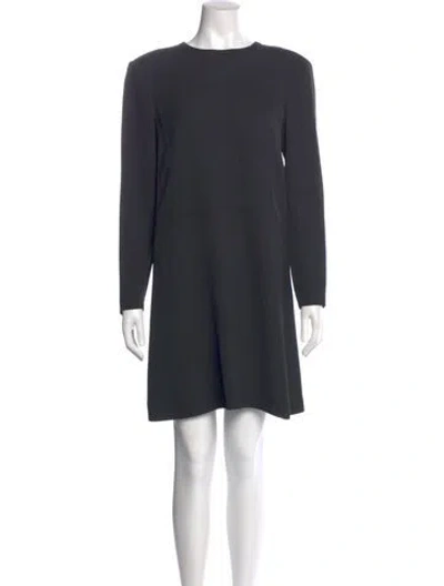 Pre-owned Chloé Crew Neck Mini Dress In Gray