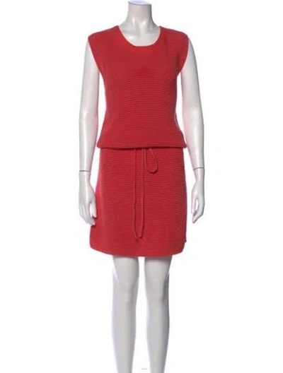 Pre-owned Chloé Crew Neck Mini Dress In Pink