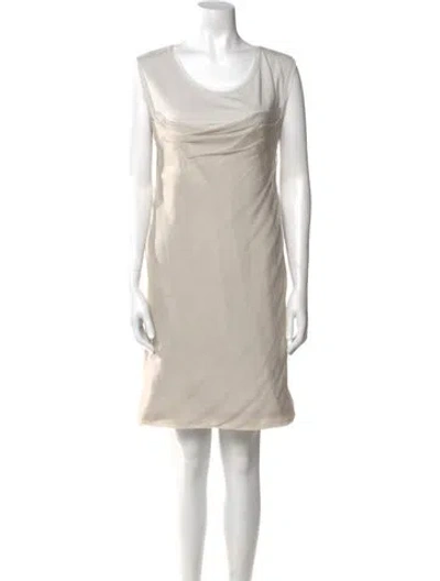 Pre-owned Chloé Crew Neck Mini Dress W/ Tags In Neutral