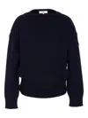 Chloé Knitwear Crewneck Long Sleeves Ribbed Finish In Black